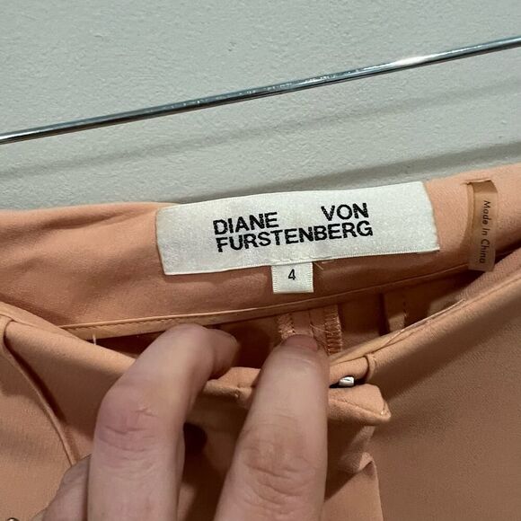 Diane von Furstenburg Coral High-Rise Kiersten Wide Leg Trousers Pants Size 4 - Picture 14 of 16